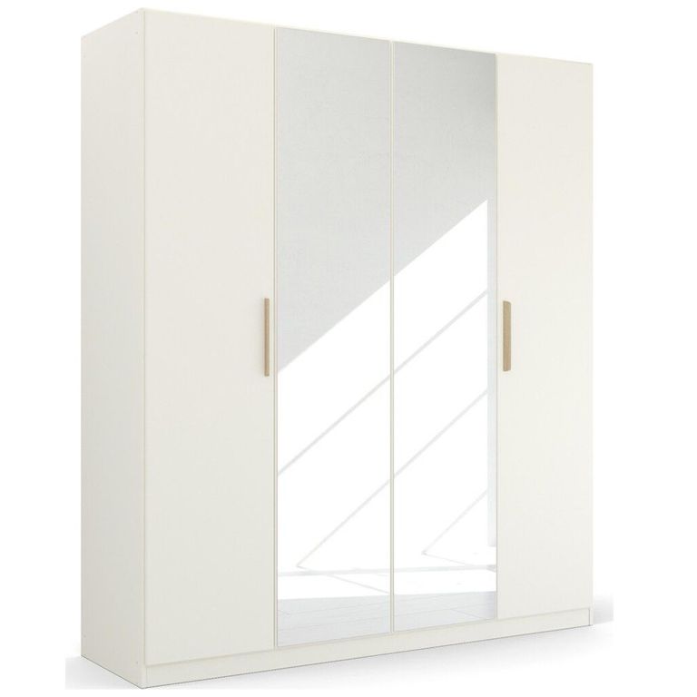 Rauch Skandi 181cm 4 Door Wardrobe with Mirror - Alpine White