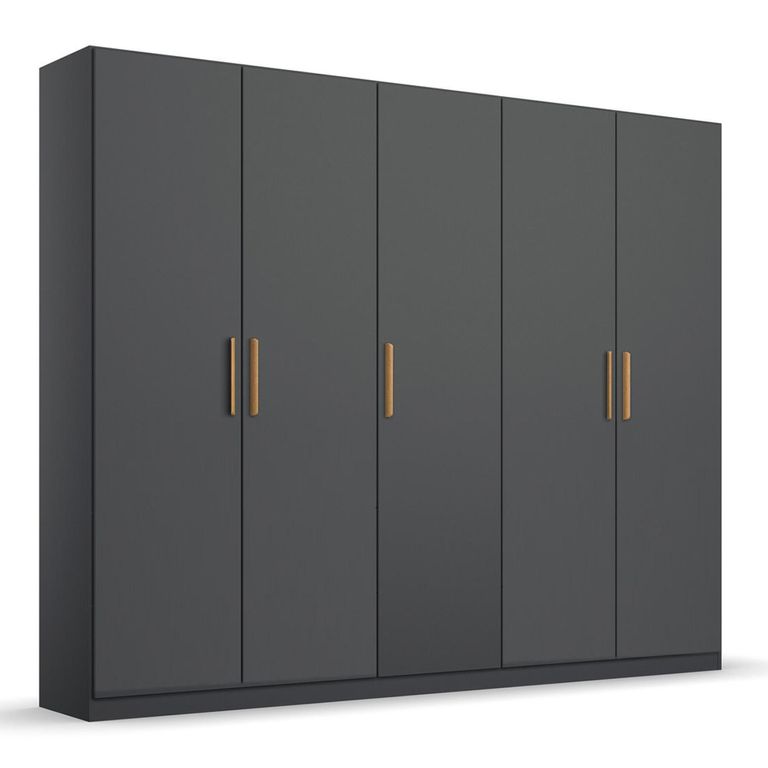 Rauch Skandi 226cm 5 Door Wardrobe - Metallic Dark Grey