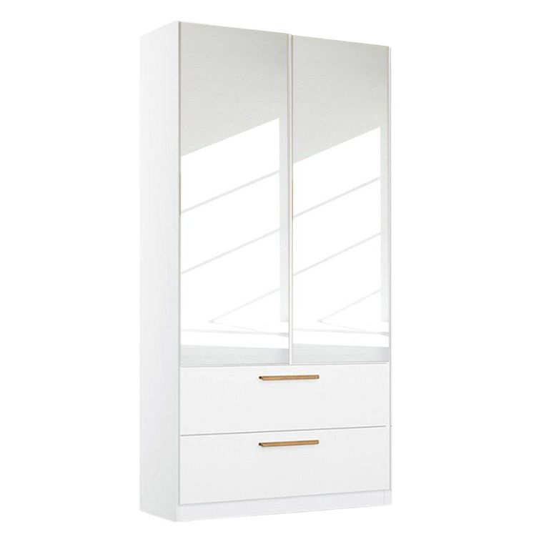 Rauch Skandi 91cm 2 Door Mirrored Wardrobe - Alpine White