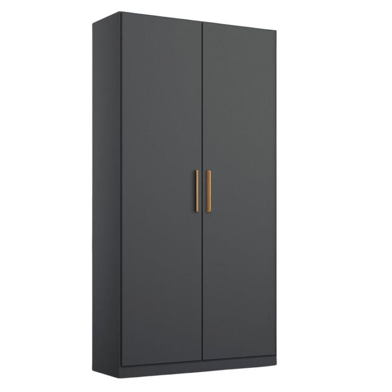 Rauch Skandi 91cm 2 Door Wardrobe - Metallic Dark Grey