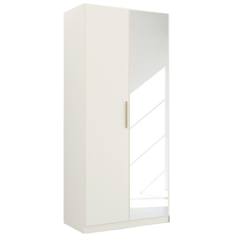 Rauch Skandi 91cm 2 Door Wardrobe with Mirror - Alpine White