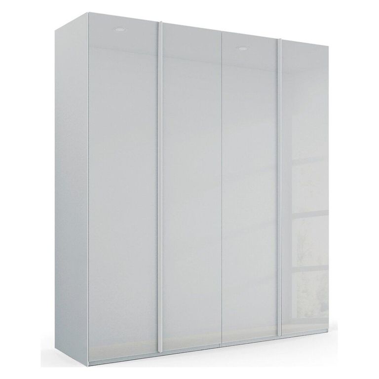 Rauch Skat Meridian 201cm 4 Door Wardrobe - Silk Grey and Silk Grey Glass