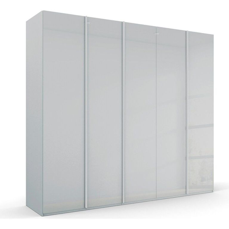 Rauch Skat Meridian 251cm 5 Door Wardrobe - Silk Grey and Silk Grey Glass