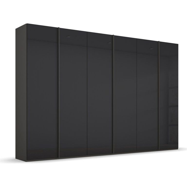Rauch Skat Meridian 301cm 6 Door Wardrobe - Graphite and Basalt Glass