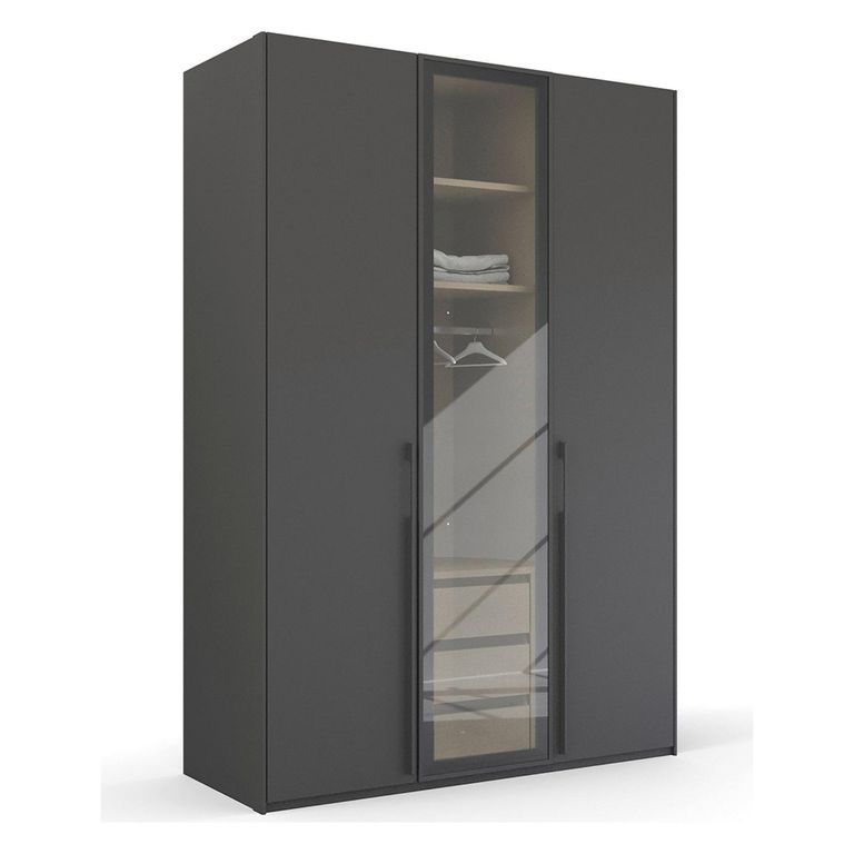 Rauch Skat Shine 151cm 3 Door Wardrobe - Graphite