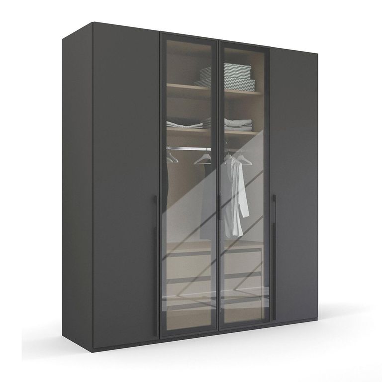 Rauch Skat Shine 201cm 4 Door Wardrobe - Graphite