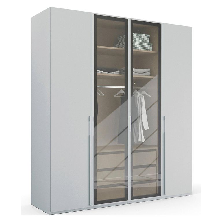 Rauch Skat Shine 201cm 4 Door Wardrobe - Silk Grey
