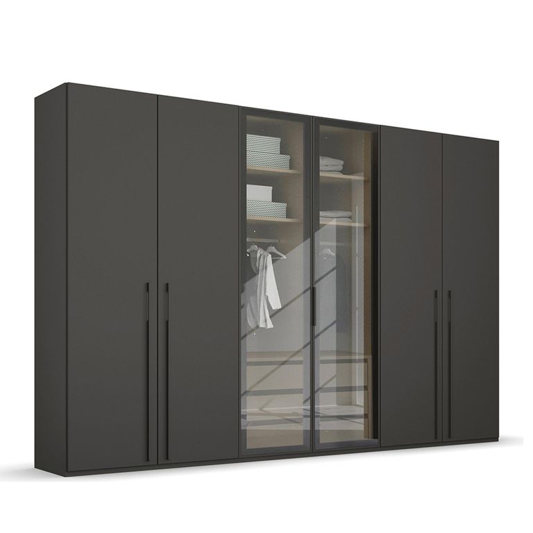 Rauch Skat Shine 301cm 6 Door Wardrobe - Graphite