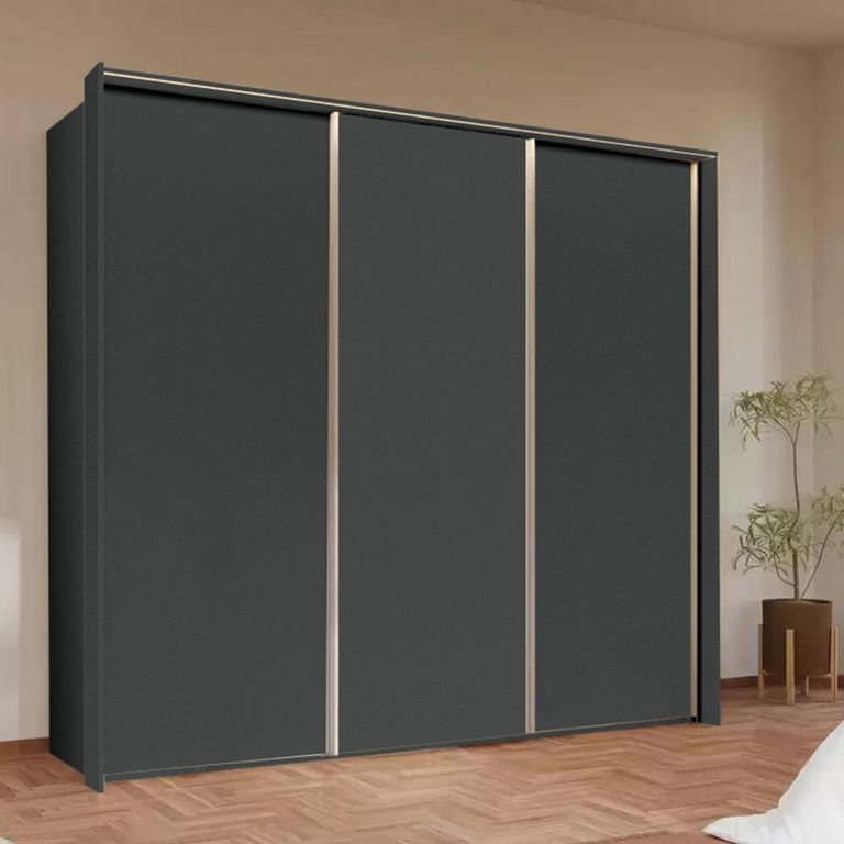Rauch Taro 242cm 3 Door Sliding Wardrobe - Graphite