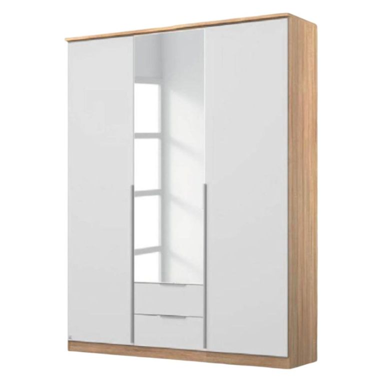 Rauch Texas 136cm 3 Door Combi Wardrobe - Sonoma Oak and Alpine White