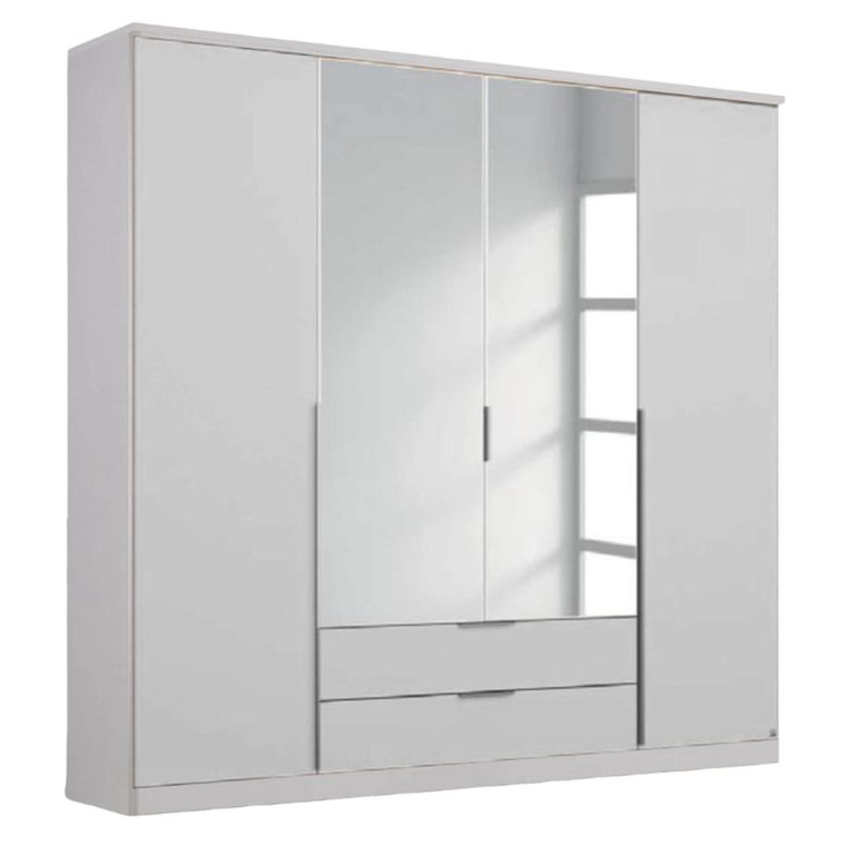 Texas Wardrobe - 181cm - 4 Door - Combi - Alpine White