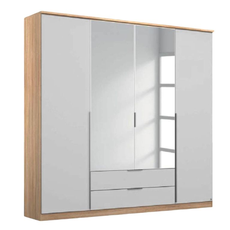Texas Wardrobe - 181cm - 4 Door - Combi - Sonoma Oak & Alpine White