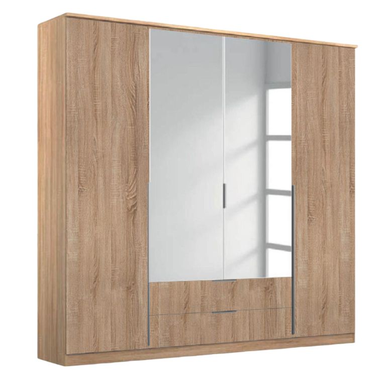 Texas Wardrobe - 181cm - 4 Door - Combi - Sonoma Oak