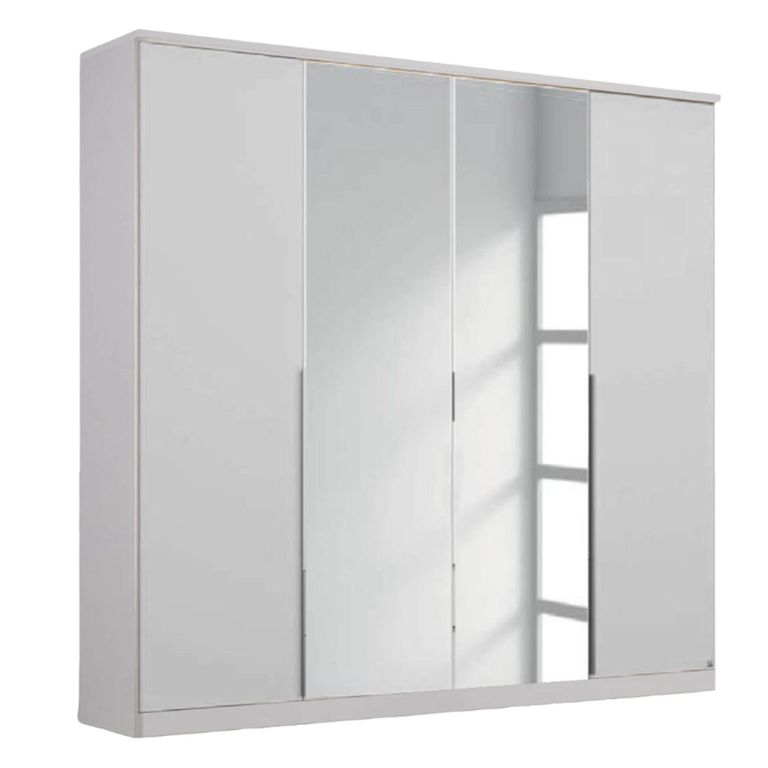Rauch Texas 181cm 4 Door Wardrobe with Mirror - Alpine White