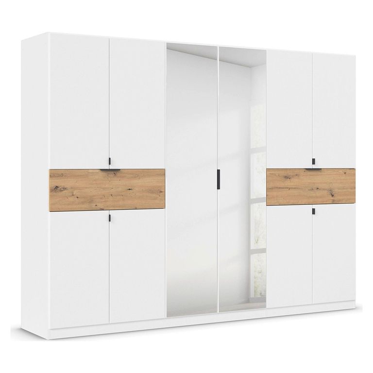 Rauch Ticao 271cm 10 Door Combi Wardrobe - Alpine White and Artisan Oak