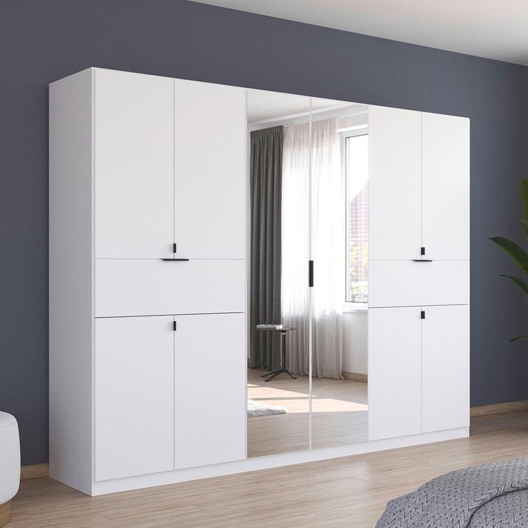 Rauch Ticao 271cm 10 Door Combi Wardrobe - Alpine White