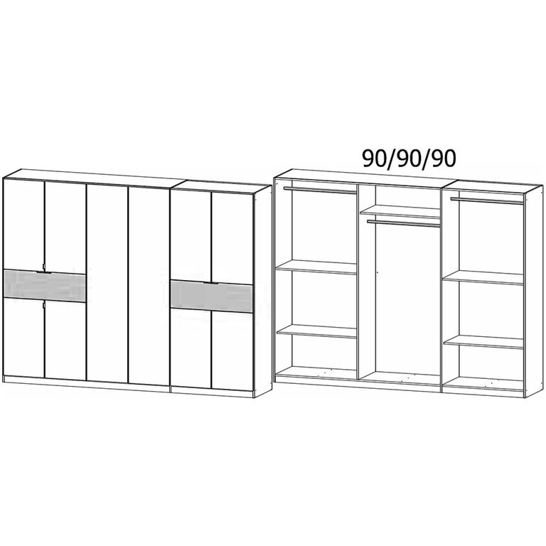 Rauch Ticao 271cm 10 Door Wardrobe - Alpine White