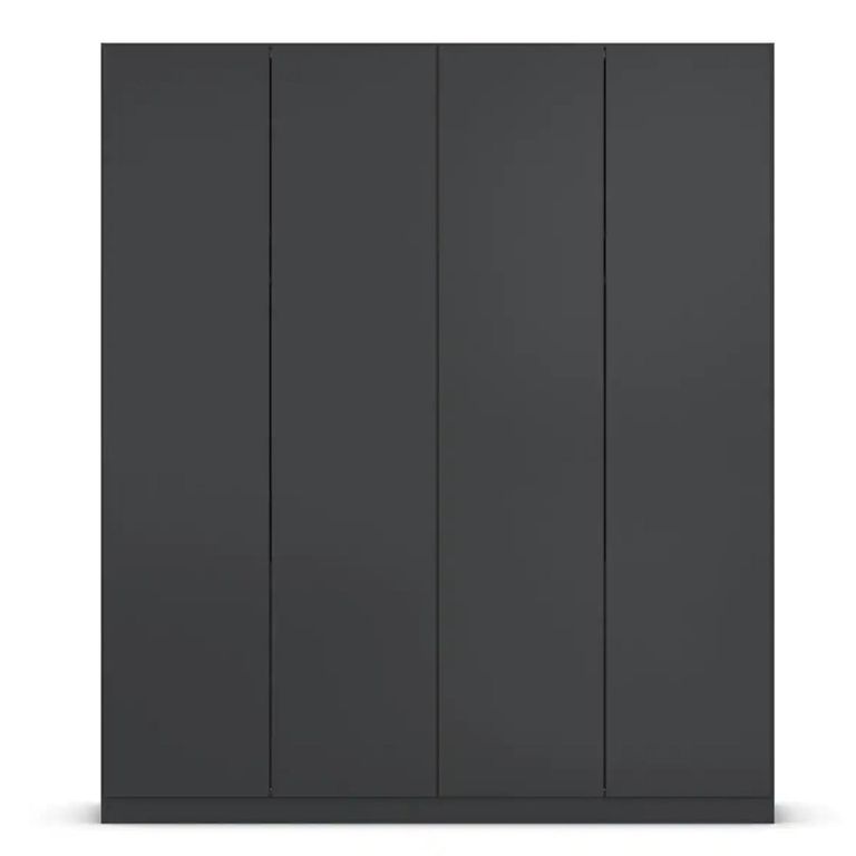Rauch Wingview Lite 181cm 4 Door Wardrobe - Metallic Dark Grey