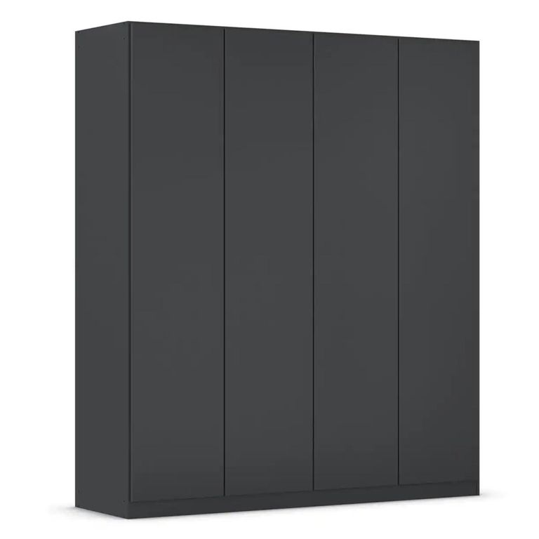Rauch Wingview Lite 181cm 4 Door Wardrobe - Metallic Dark Grey