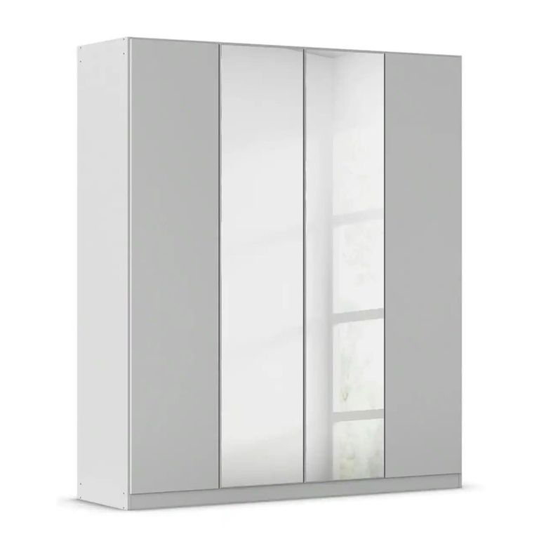 Rauch Wingview Lite 181cm 4 Door Wardrobe with Mirror - Silk Grey