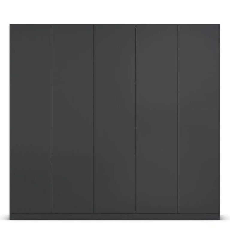 Rauch Wingview Lite 226cm 5 Door Wardrobe - Metallic Dark Grey