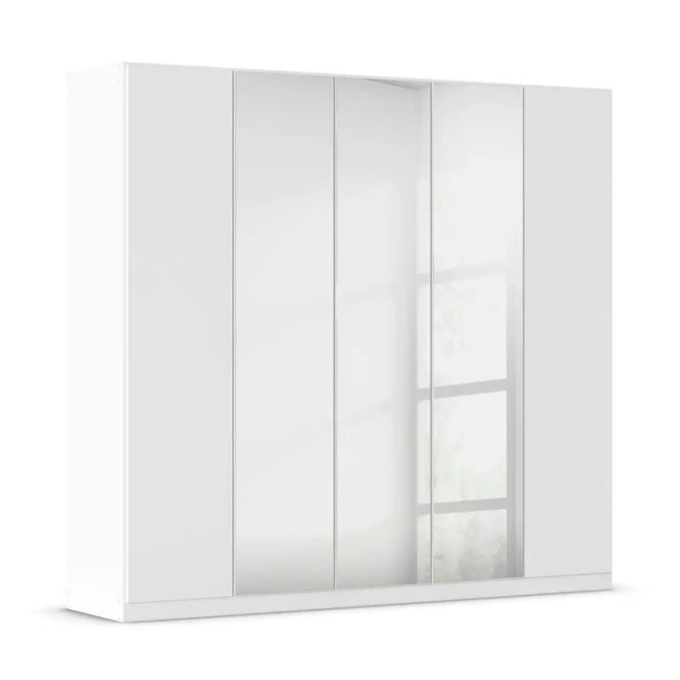 Rauch Wingview Lite 226cm 5 Door Wardrobe with Mirror - Alpine White