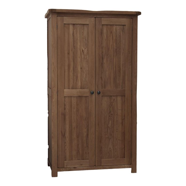 Rustic Oak Wardrobe - 2 Door - Oak