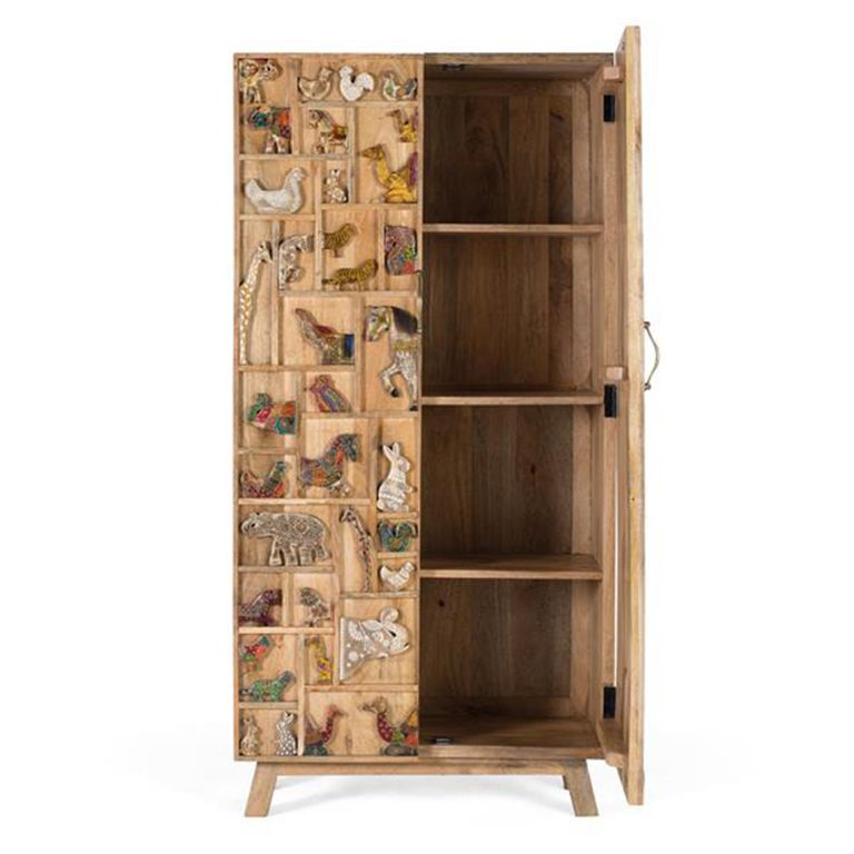 Safari Wardrobe - Mango Wood - 2 Door