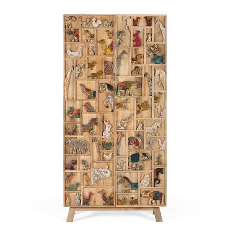 Safari Wardrobe - Mango Wood - 2 Door