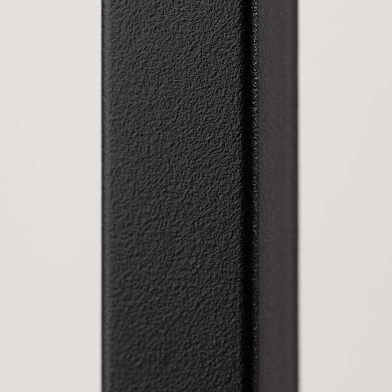 Seaford Open Wardrobe - Oak and Black Metal