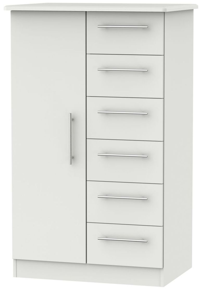 Sherwood Grey 1 Door Midi Wardrobe