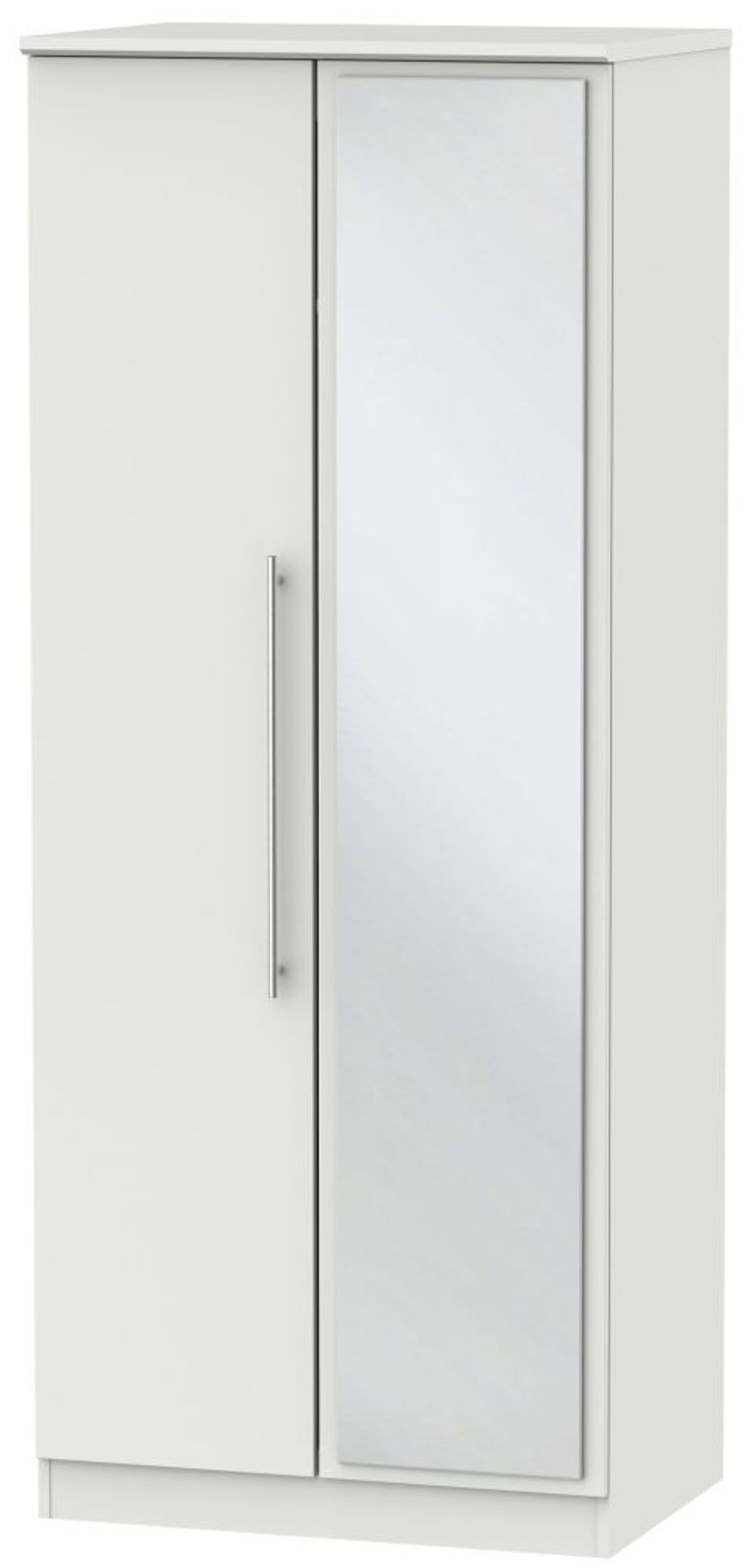 Sherwood Grey 2 Door Wardrobe - 1 Mirror
