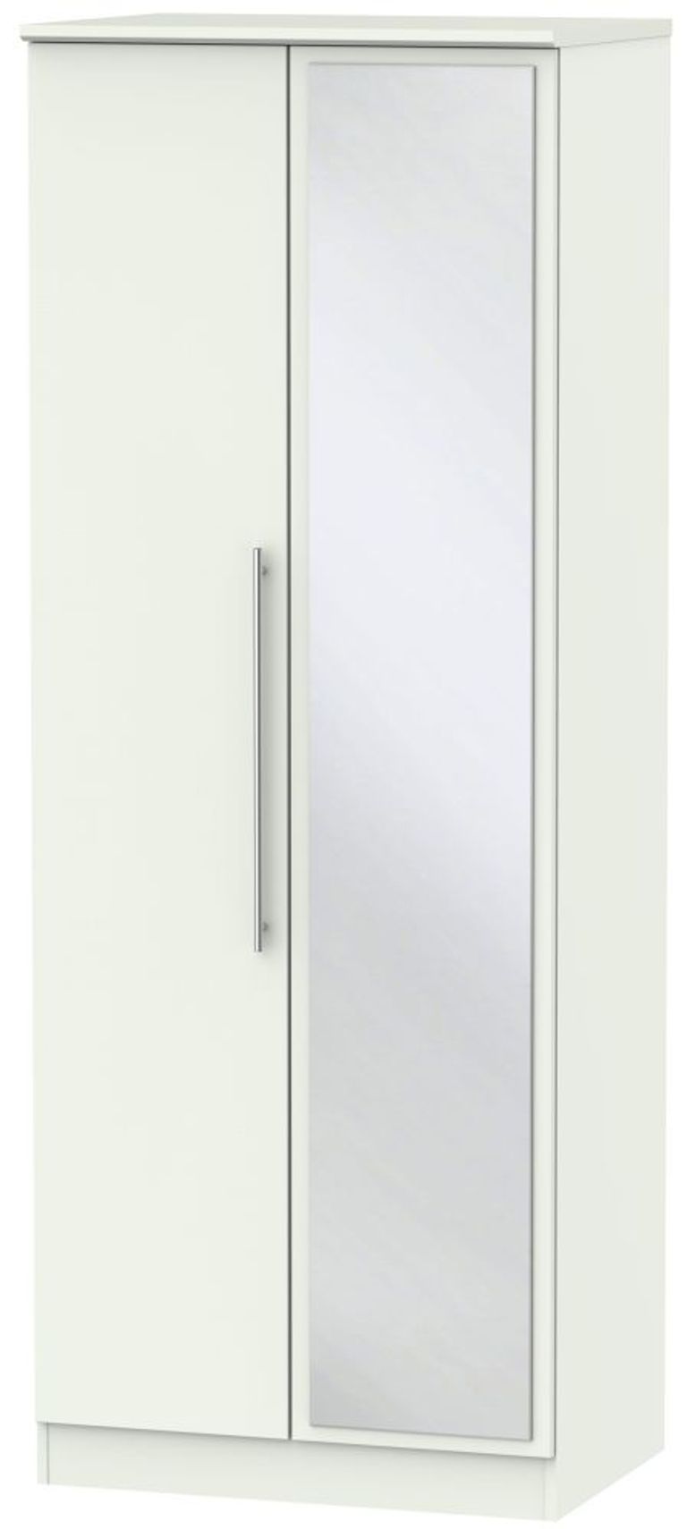 Sherwood Porcelain 2 Door Tall Wardrobe - 1 Mirror