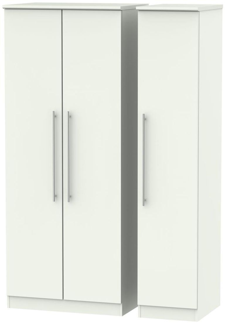 Sherwood Porcelain 3 Door Triple Wardrobe