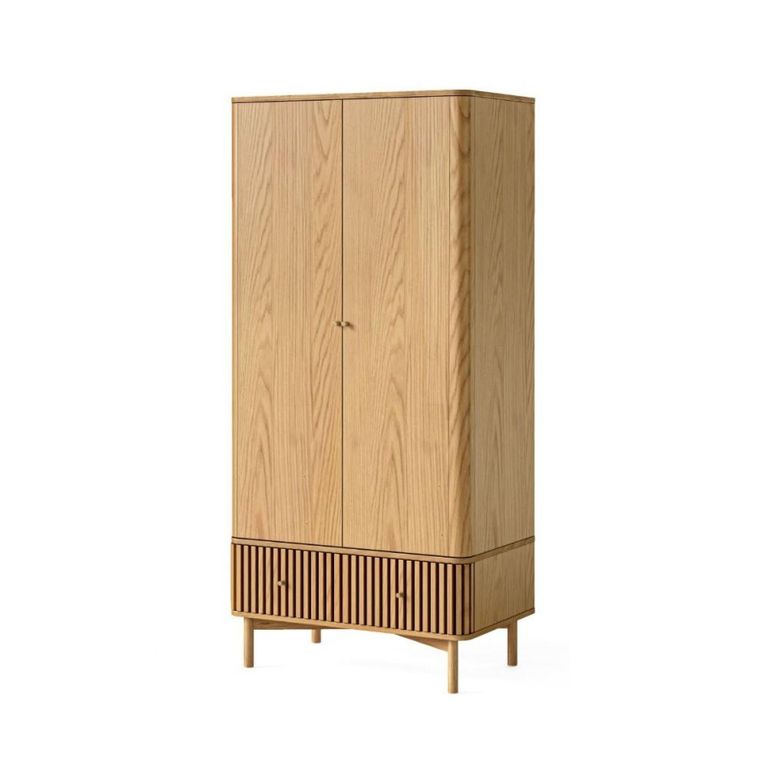 Soho Gents Slatted Wardrobe - 2 Door - Oak
