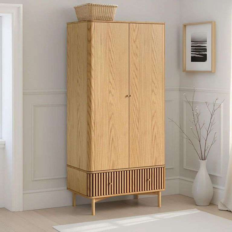Soho Gents Slatted Wardrobe - 2 Door - Oak