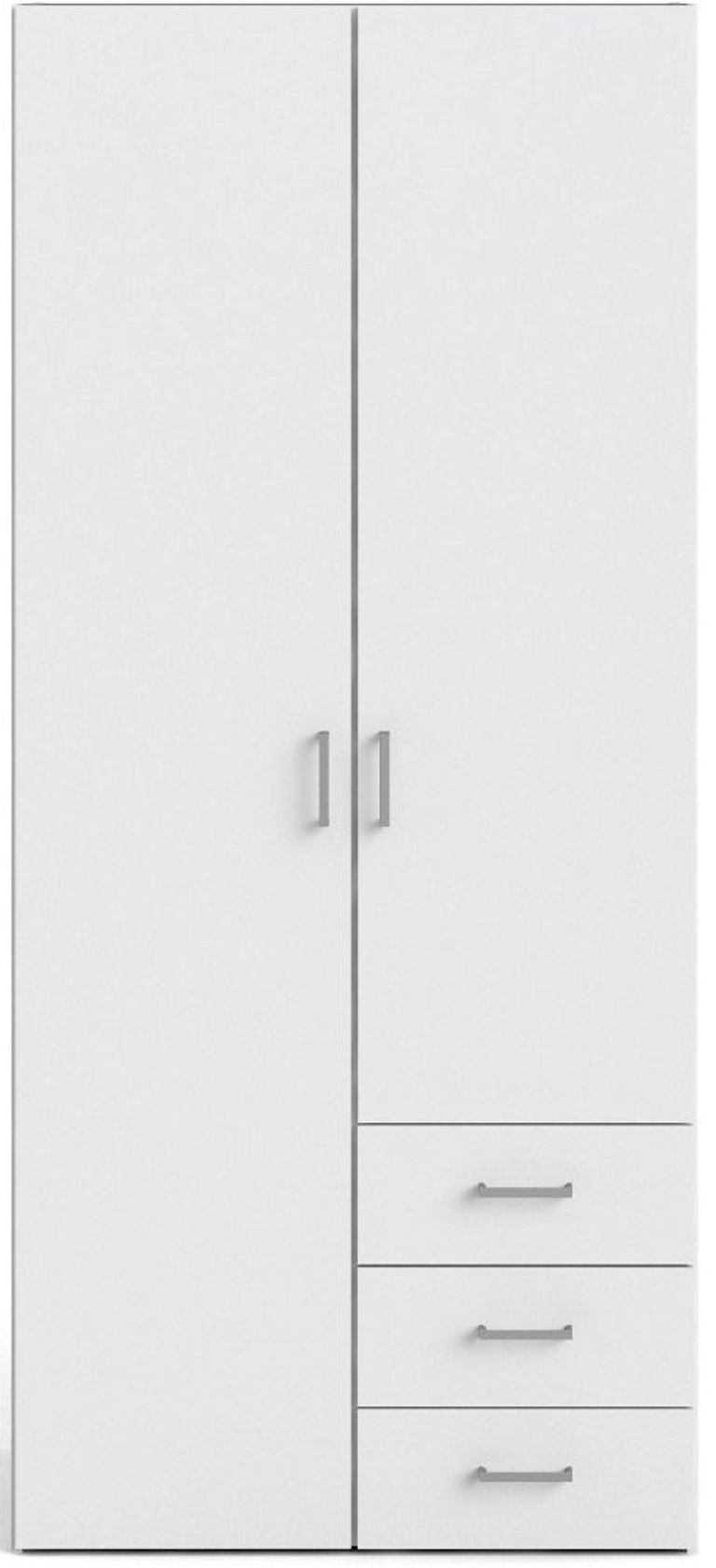 Space White 2 Door 3 Drawer Double Wardrobe
