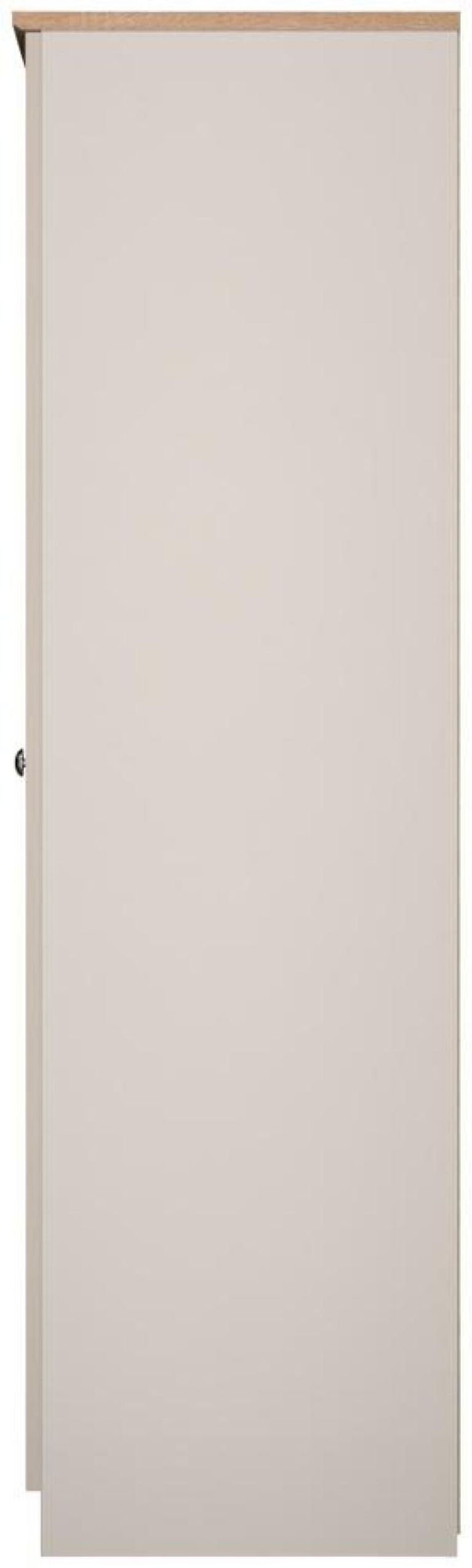 Sussex Cashmere and Oak Effect Oak 3 Door Tall Triple Wardrobe - 1 Mirror