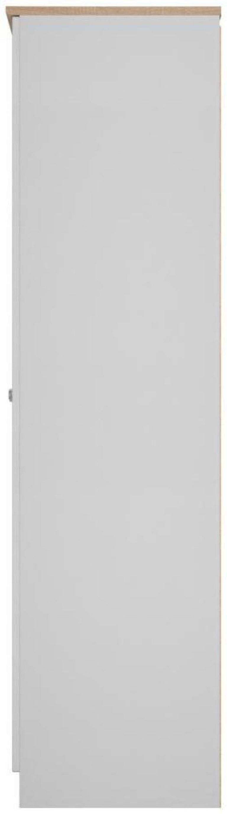 Sussex Grey and Oak Effect 2 Door Plain Tall Wardrobe