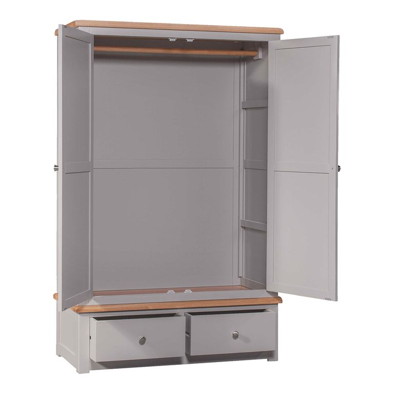 Diamond Painted Wardrobe - 2 Door - 2 Drawer