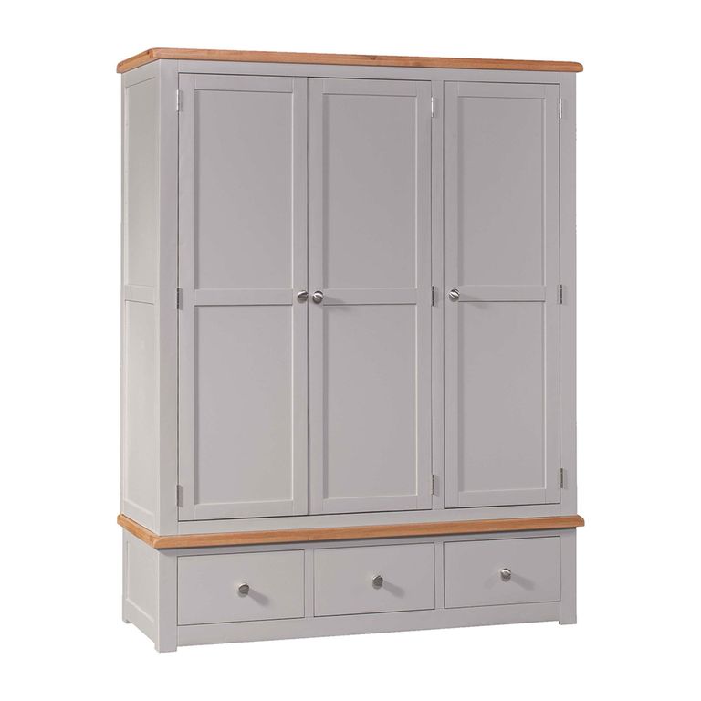 Diamond Painted Wardrobe - 3 Door - 3 Drawer