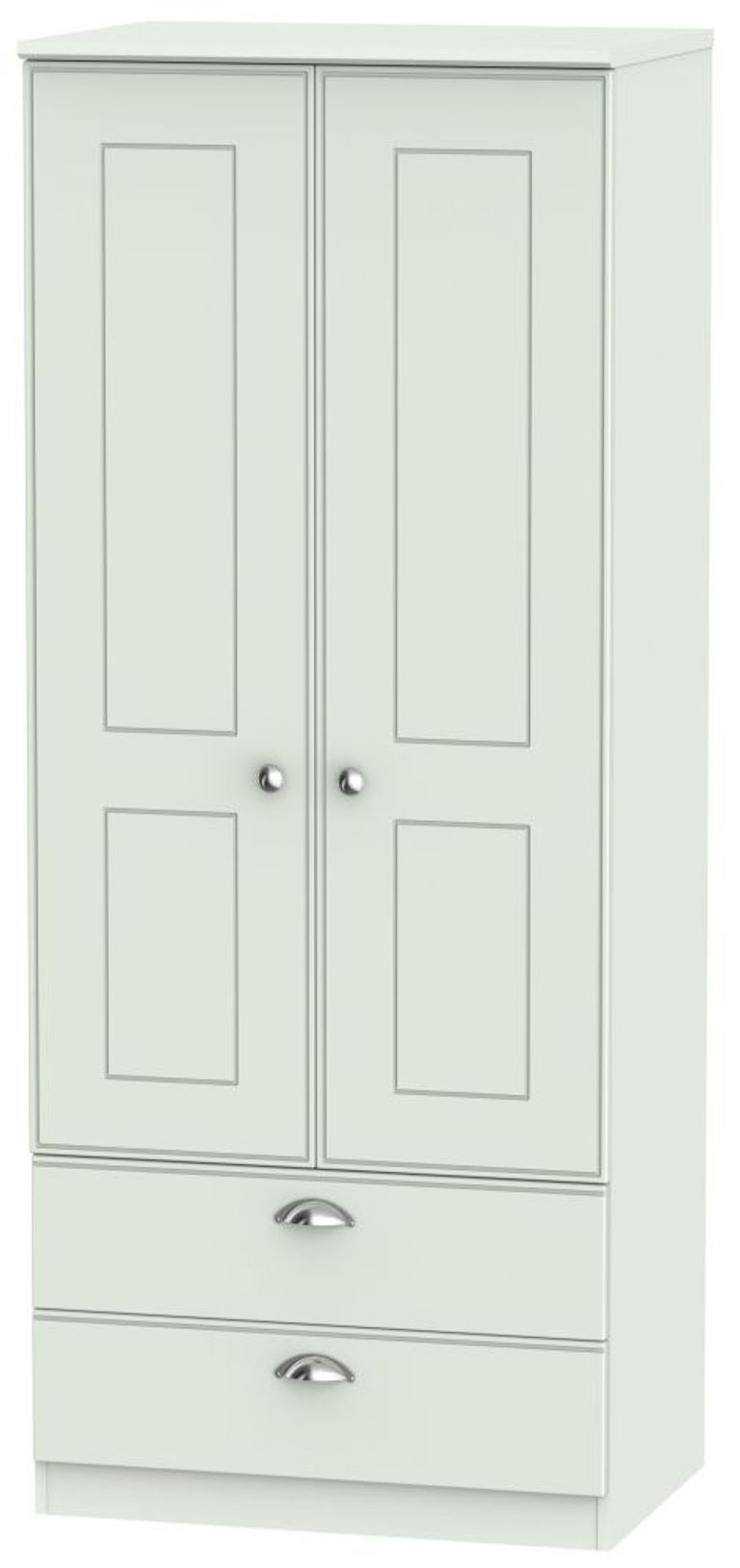 Victoria Grey 2 Door 2 Drawer Double Wardrobe