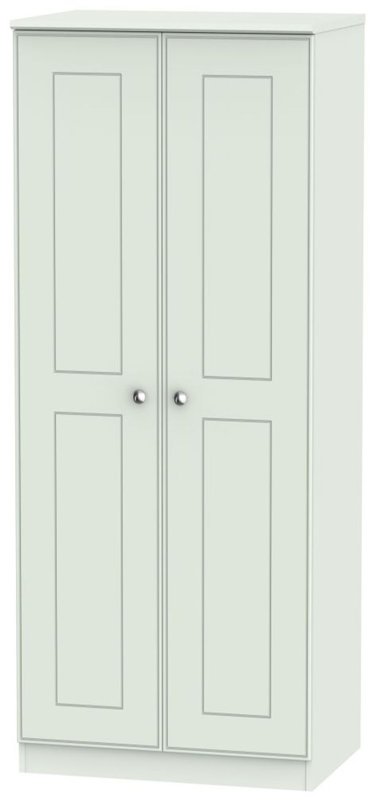 Victoria Grey 2 Door Plain Wardrobe