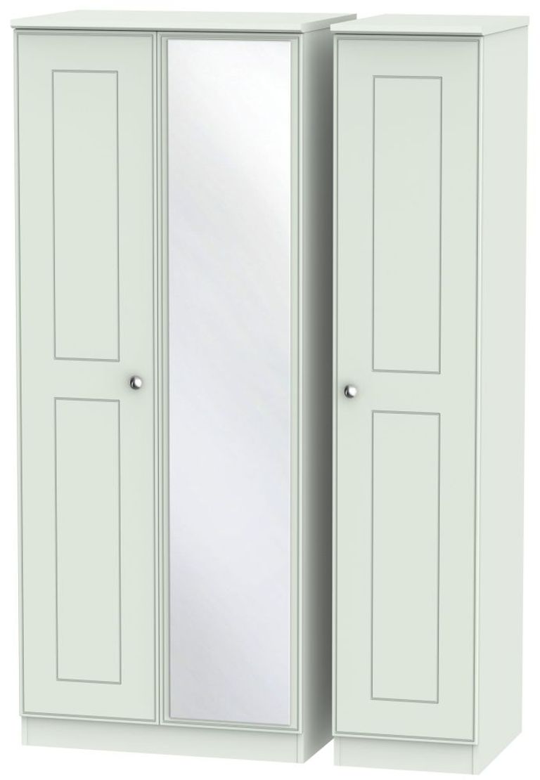 Victoria Grey 3 Door Triple Wardrobe - 1 Mirror