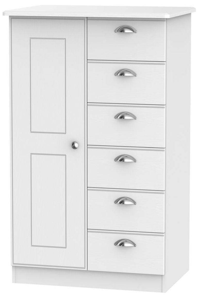 Victoria White 1 Door Midi Wardrobe