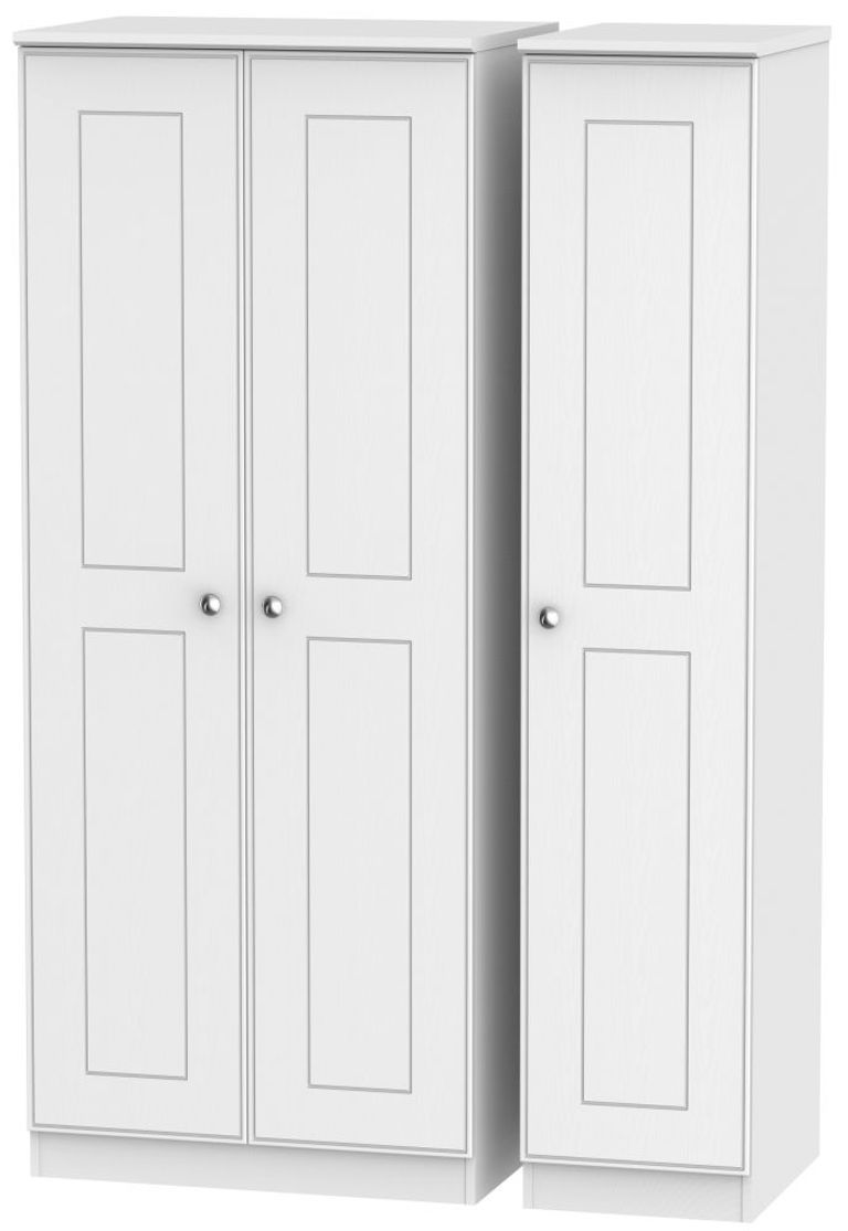 Victoria White 3 Door Triple Wardrobe