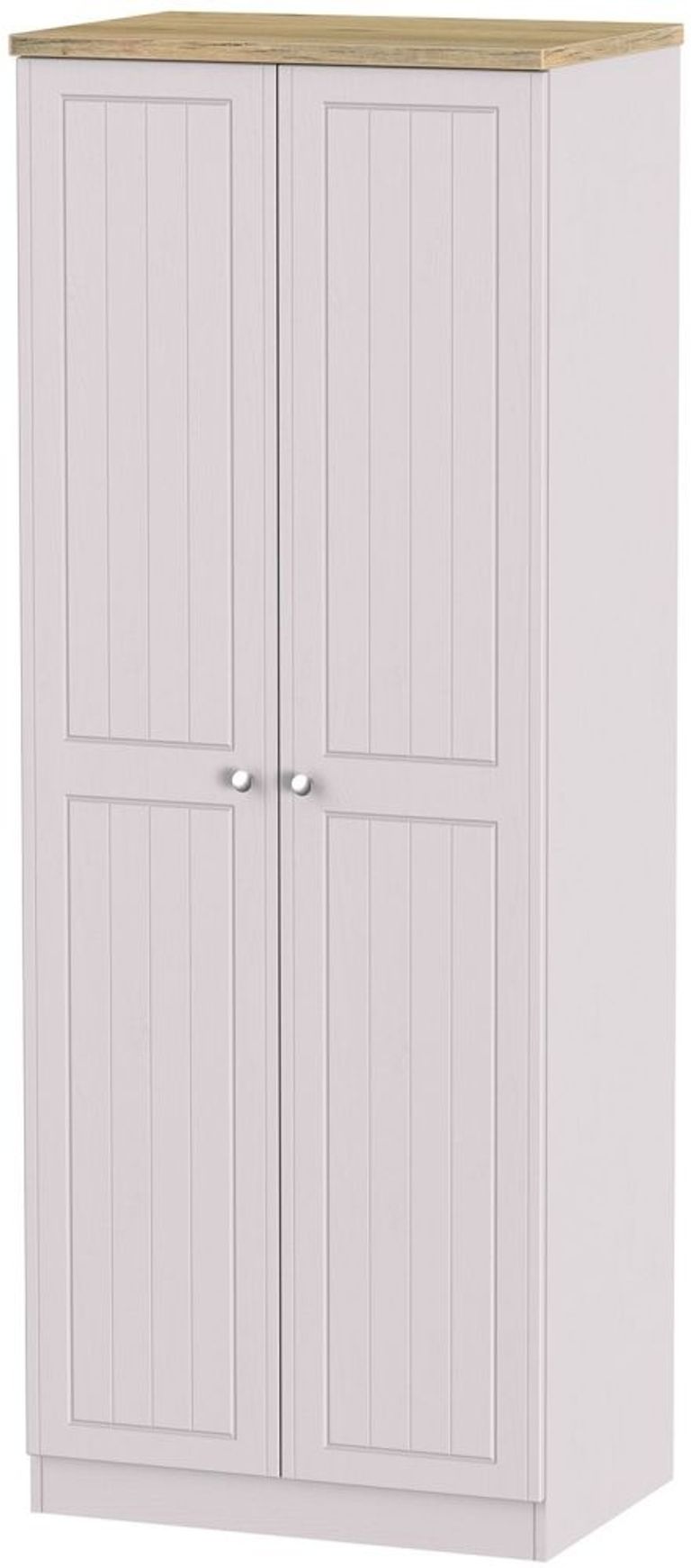 Vienna Cashmere 2 Door Plain Tall Wardrobe