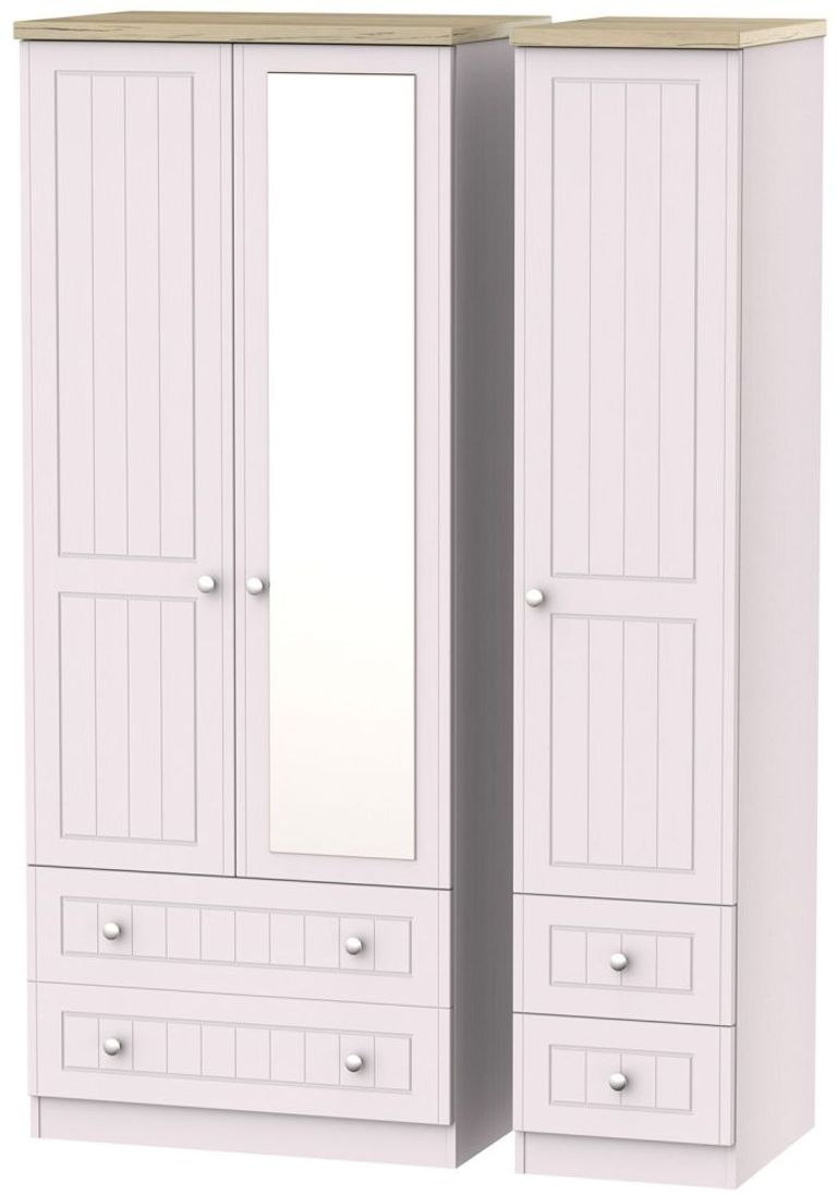Vienna Cashmere 3 Door Combi Wardrobe - 1 Mirror