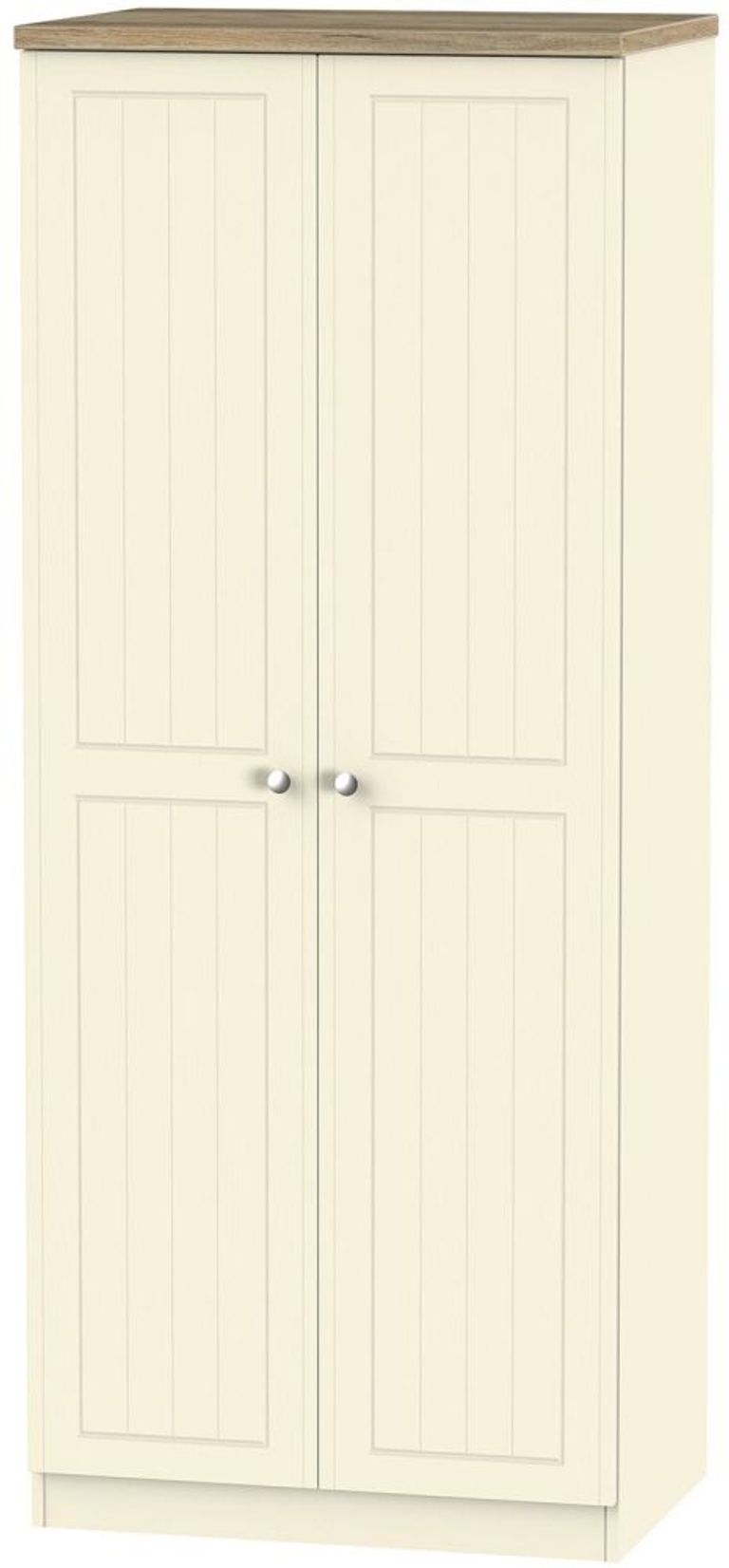 Vienna Cream 2 Door Plain Wardrobe