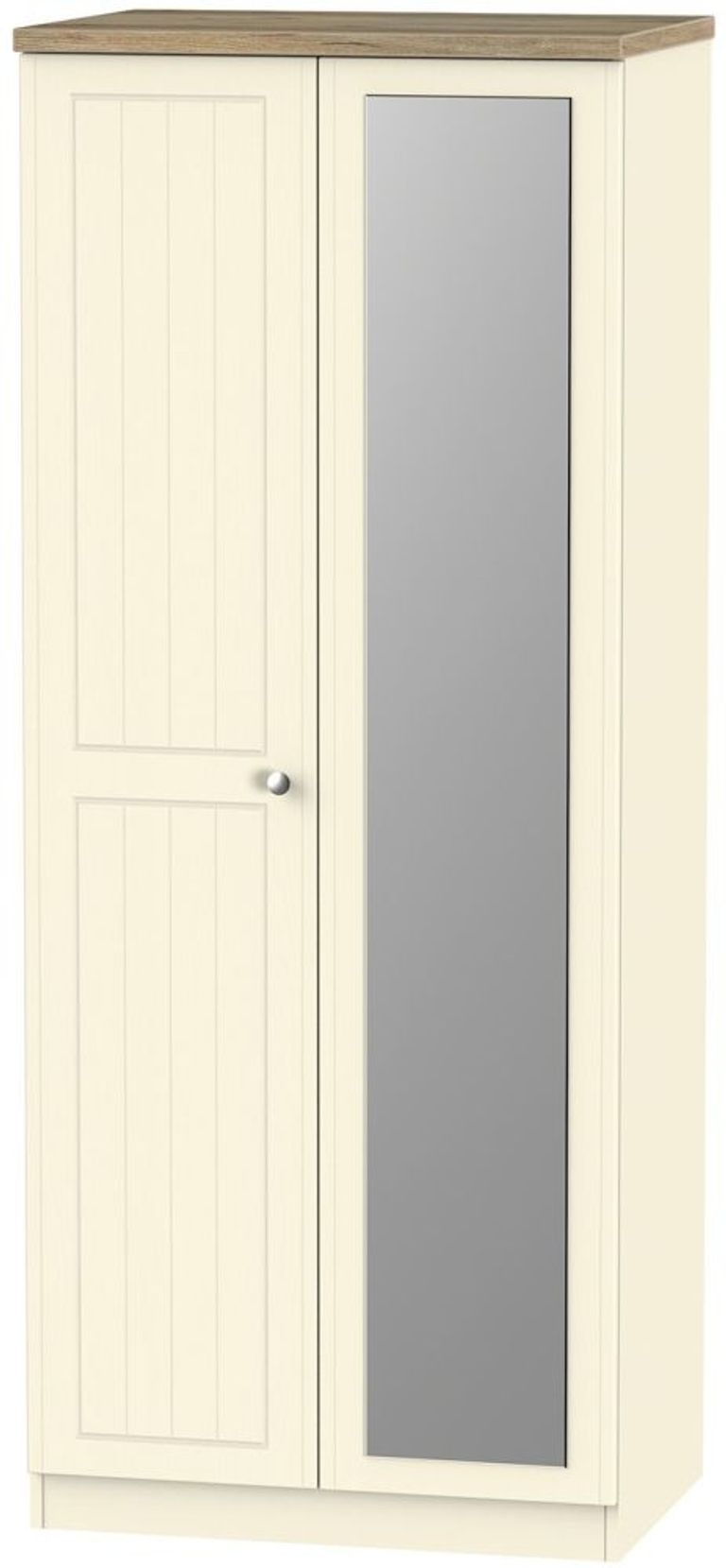 Vienna Cream 2 Door Wardrobe - 1 Mirror